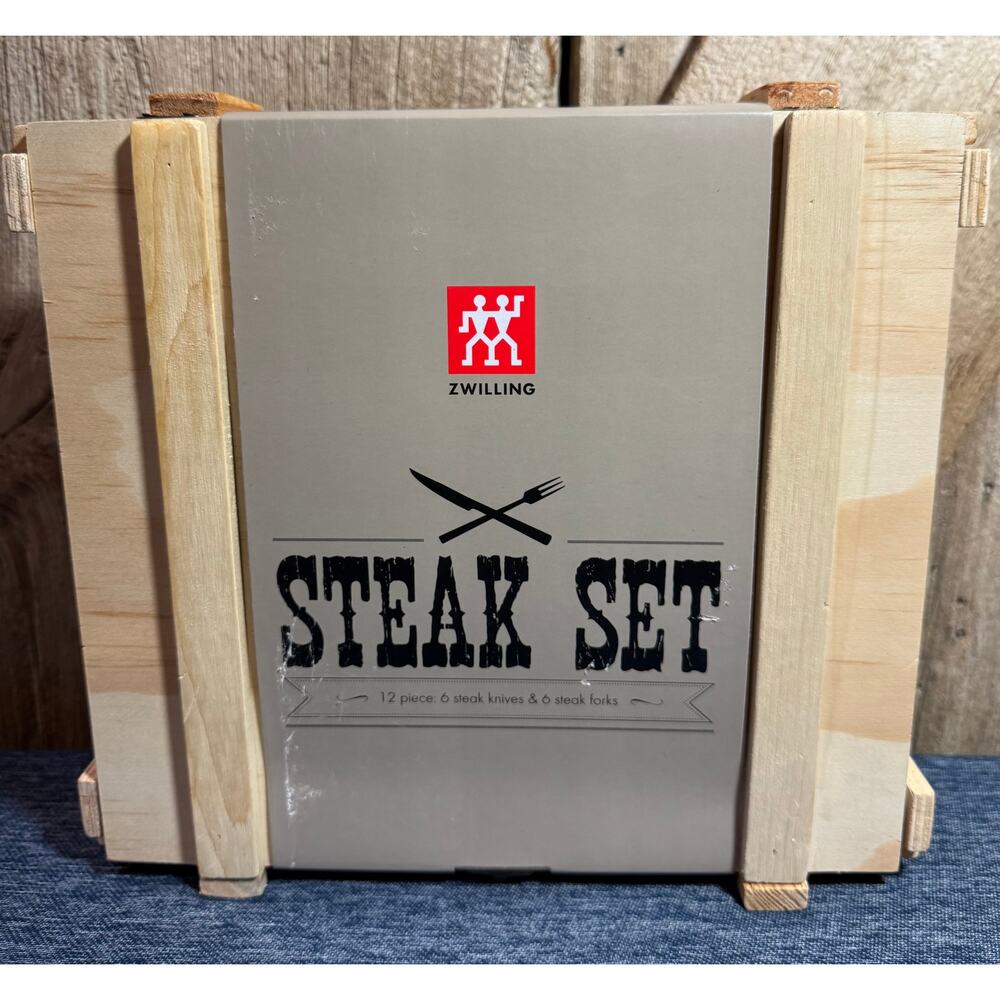 ZWILLING Steak Sets 12-pc, Steak Dinner Stainless Steel Steak Knife Set In Wood